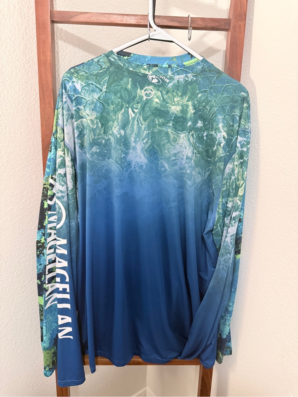 Magellan Outdoors 2 Blue & Green Long-Sleeve Performance Tees - Picture 5 of 7